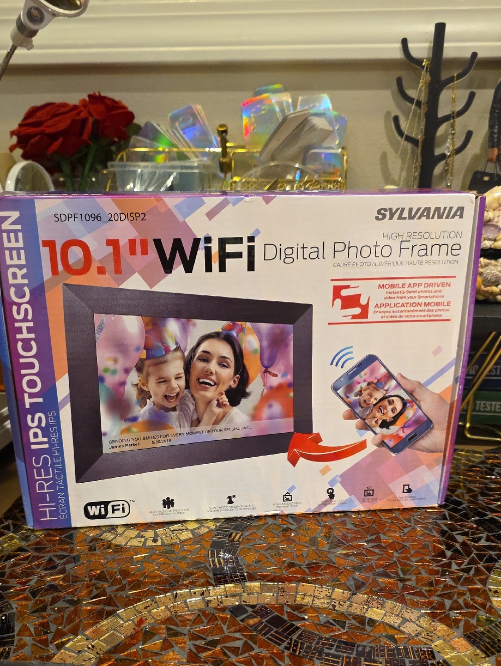 Sylvania 10.1" WiFi Digital Photo Frame - Black